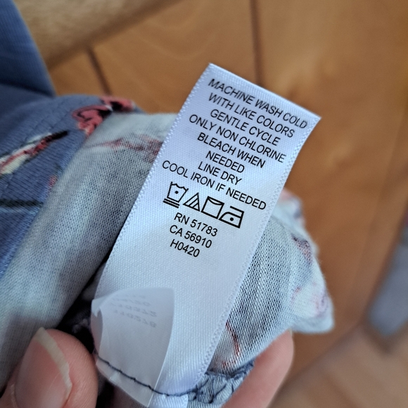 NWT Maurices Braided Spaghetti Strap Floral Faded Blue Tank With Woven Bodice-SM - Picture 8 of 11